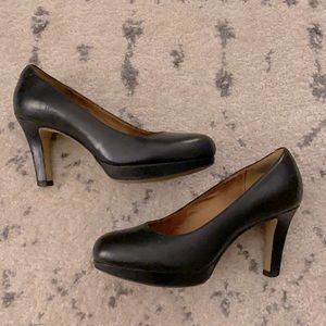 Clarks Black Leather Heels